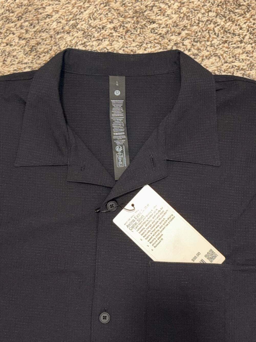 Lululemon Airing Easy Camp Collar button up Shirt. Large. NEW - Picture 2 of 7